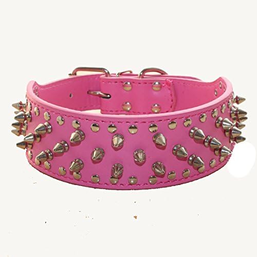 Miniatura 3 de haoyueer Collar de perro mediano y grande con tachuelas de cuero arneses y correas de cadena juego de 3 piezas a juego para Pit Bull Mastín Boxer