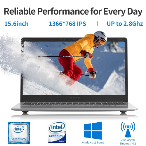 Sgin Laptop 15.6 Inch, 4Gb Ddr4 128Gb Ssd Windows 11 Laptops With Intel Celeron N4020C(Up To 2.8 Ghz), Intel Uhd Graphics 600, Mini Hdmi, Wifi, Webcam, Usb3.0, Bluetooth 4.2 #TOP1