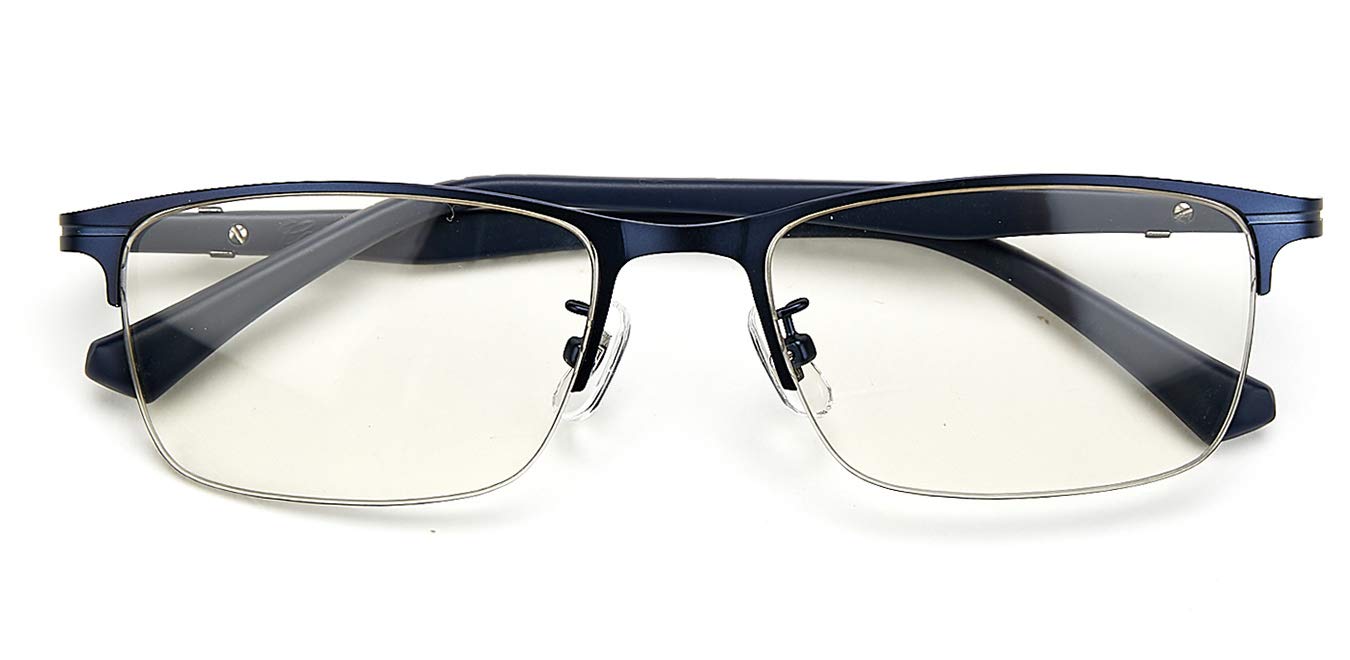 Progressive Multifocal Computer Reading Glasses Half frame Presbyopic Blue Light Blocking Eyeglasses for Men