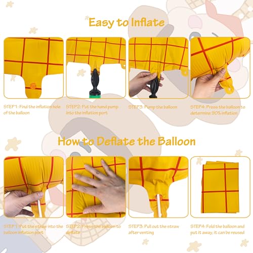 Image of 40 inch Matte Yellow Balloons Toy Inspired Story Theme party Supplies Digital 9 | Number Birthday Decoration, Cowboy Decorations Western, Cowgirl Party Balloon