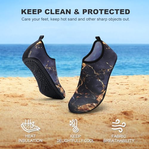 Tanamo Water Shoes for Women Men Quick-Dry Aqua Socks Swim Beach Barefoot Yoga Exercise Wear Sport Accessories Pool Camping Must Haves Adult Youth Size2