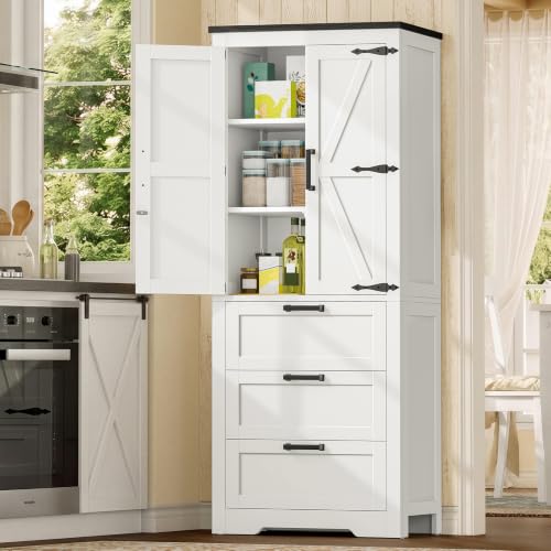 Image of TEENFON Storage Cabinet with Doors & Adjustable Shelf