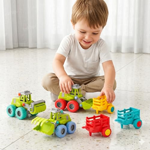 Image of Zest 4 Toyz Friction Powered Toys for Kids Unbreakable Construction Vehicle for Kids Boys Girls (Pack of 3) Multicolour