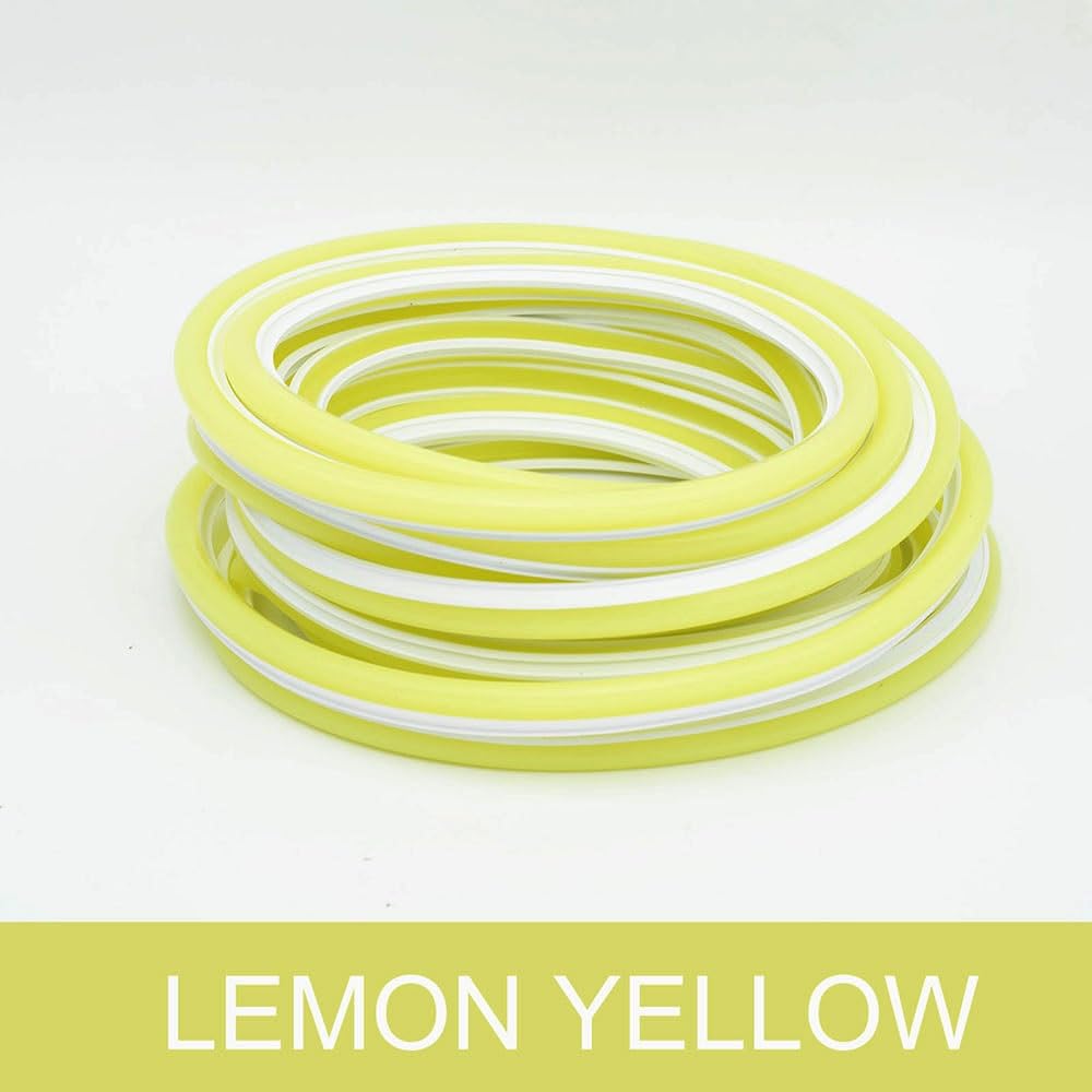 6 mm Silikon-Neonstreifenröhre, weicher, biegsamer Lichtkanal – 1 Stück(Lemon Yellow)