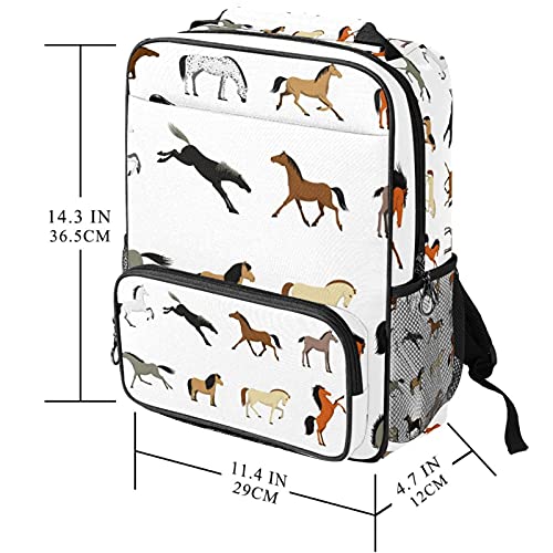 Sac à dos portable imprimé cheval pour protéger votre PC avec style