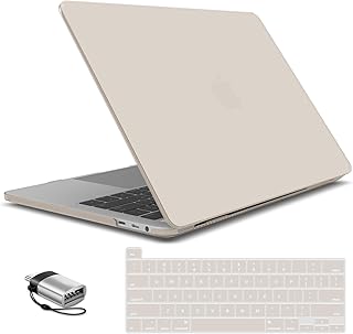 IBENZER Compatible with 2023 2022 M2 MacBook Pro 13 Inch Case 2021-2016 M1 A2338 A2289 A2251 A2159 A1989 A1706 A1708, Hard Shell Case&Keyboard Cover&Type C for Mac Pro 13, Rocky Gray,CA-T13RKGY1TC