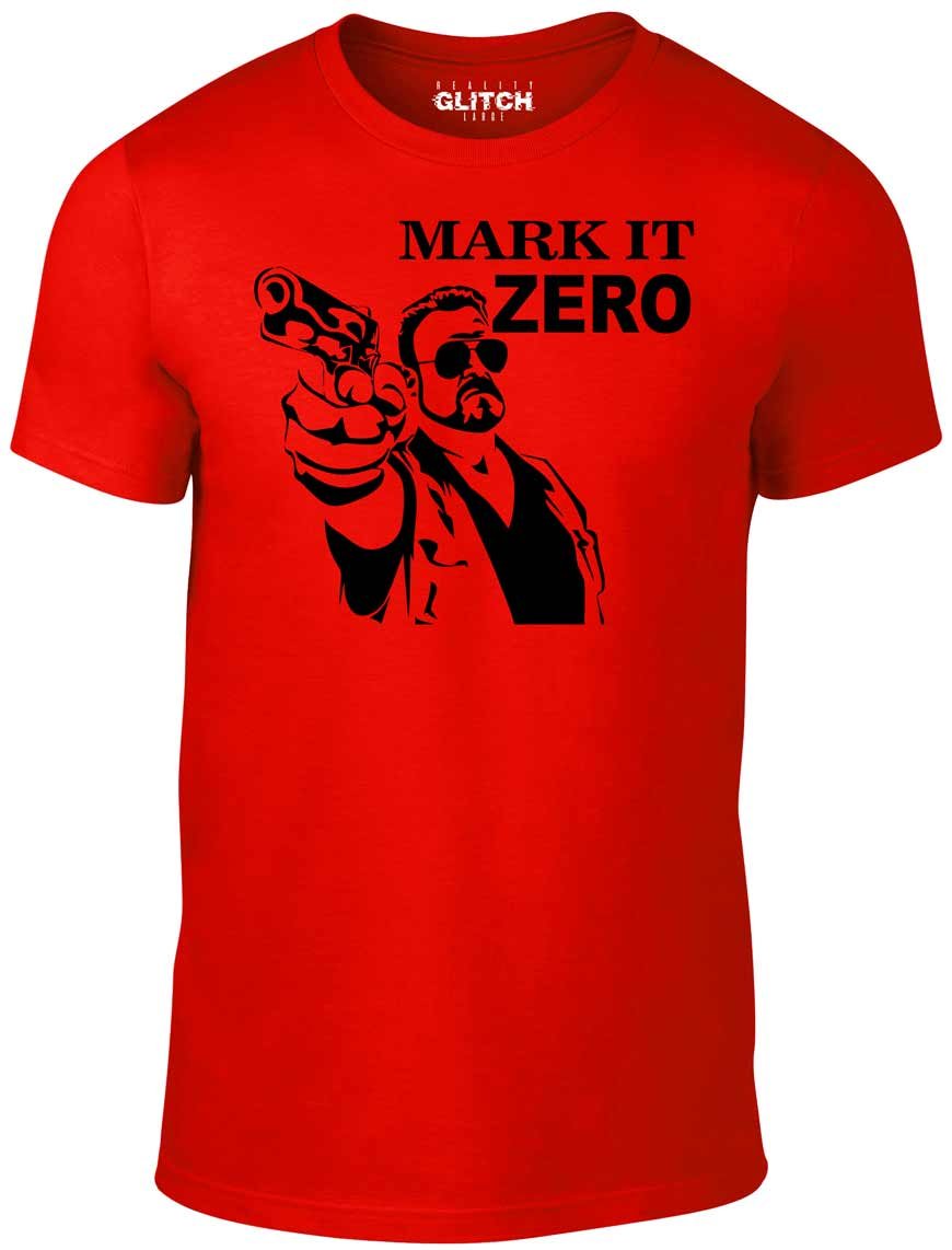 Reality Glitch Men's Red Mark It Zero T-Shirt