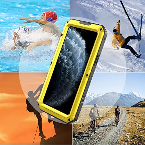 Coque iPhone 13 Pro Max antichoc militaire jaune anti-rayure eau