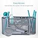 Mindspace Office Desk Organizer with 8 Compartments + Drawer | Desk Caddy Pen Holder For Office Accessories | The Mesh Collection, Silver