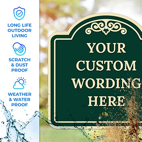 Custom Indoor/Outdoor Decorative Sign,Custom Personalized Green Background Sign, 18X18 Inches, Acm, Fade Resistant, Made In Usa By Sigo Signs #TOP6