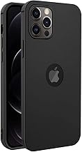 Amozo Soft Slim Soft TPU Camera Protection Back Case Cover for iPhone 12 / iPhone 12 Pro (Soft|TPU|Black)
