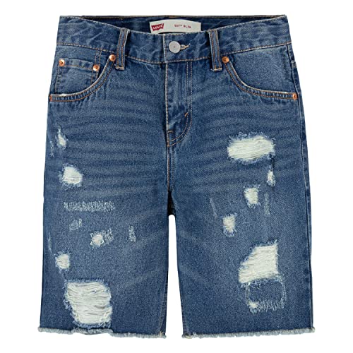Levi's Boys' 511 Slim Fit Denim Shorts, Paper Shredder, 12