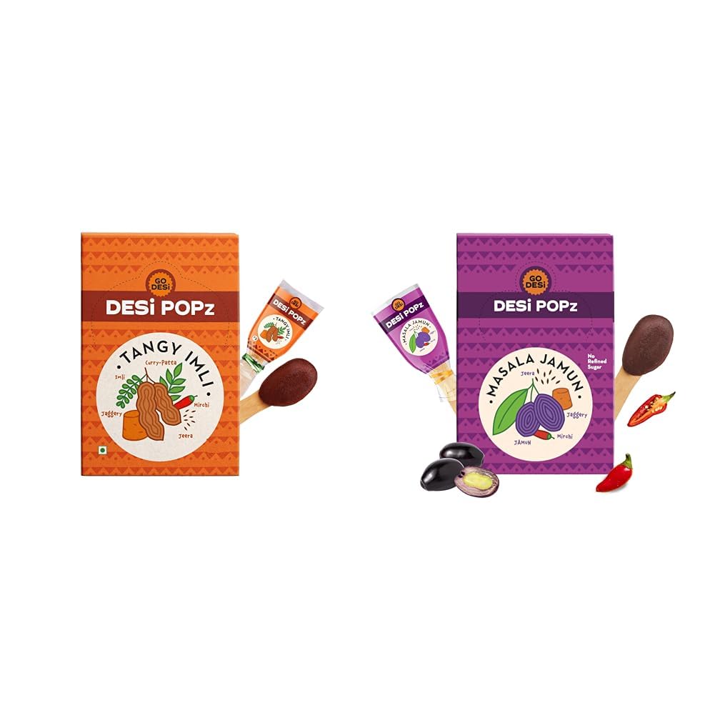 GO DESi Popz Imli Pop, Tamarind & Jaggery Candy, 40 Pieces, Tangy Imli, Imli Candy, 320 g + GO DESi Masala Jamun, 50 Pcs, DESi POPz, Fruit Snacks, Java Plum, 400 gm-image-25