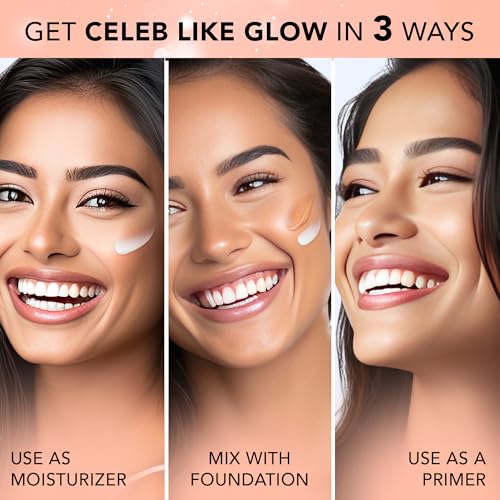 Image of FACES CANADA Strobe Cream Mini- Peach, 18ml | Primer + Highlighter + Moisturizer | Shea Butter & Hyaluronic Acid | Intense Hydration | Flawless Radiant Dewy Skin | Illuminating & Glowing Makeup Base