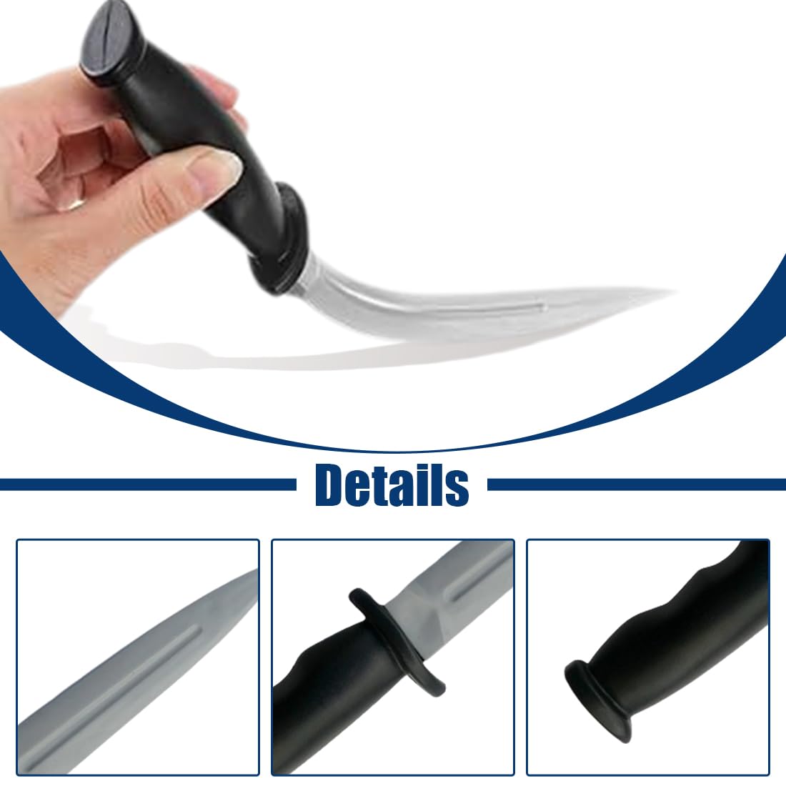 XPEX 1 coltello finto per Halloween, coltello da allenamento in silicone, accessori fai-da-te per spettacoli