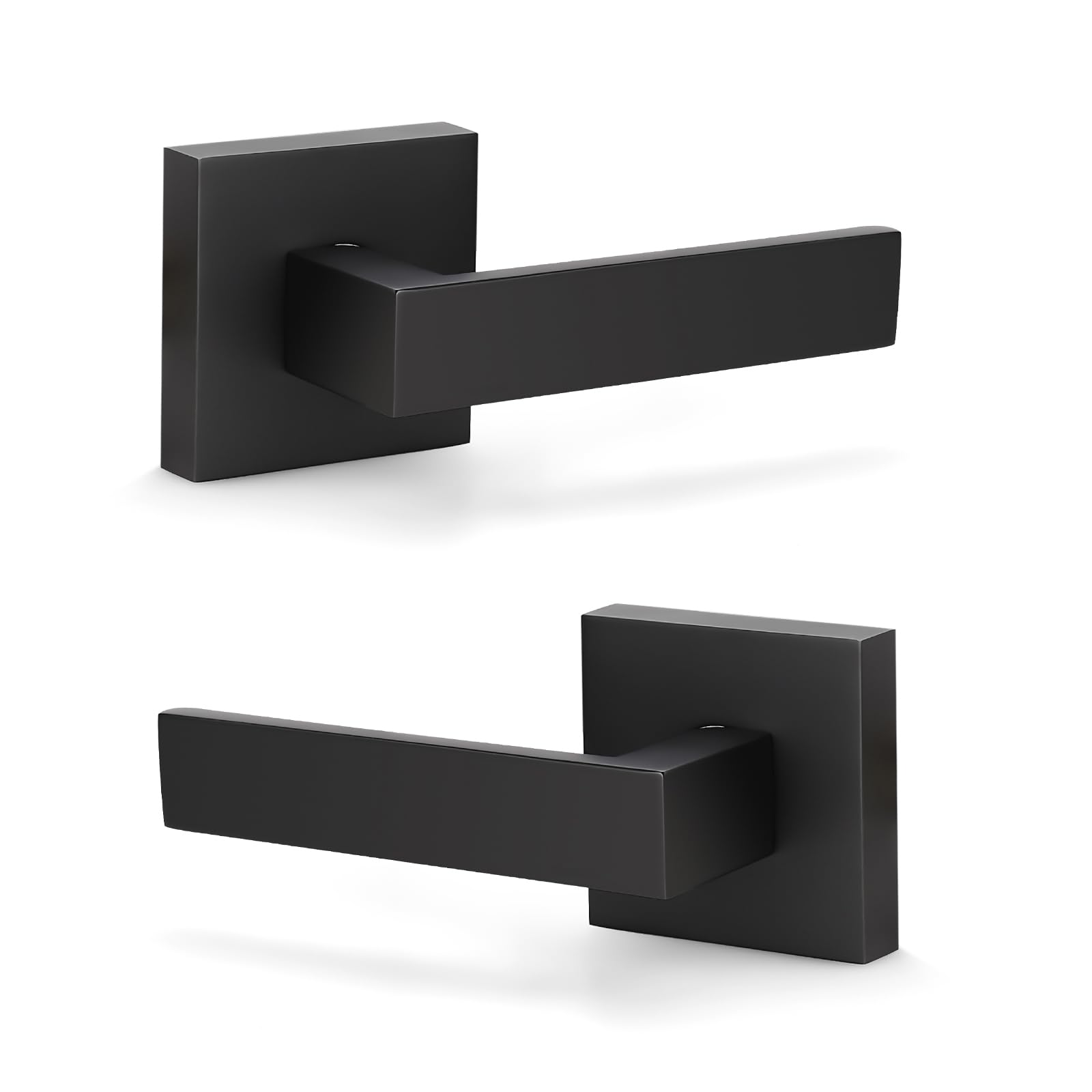 Brushed Nickel Keyed Door Handles - Secure & Stylish -12