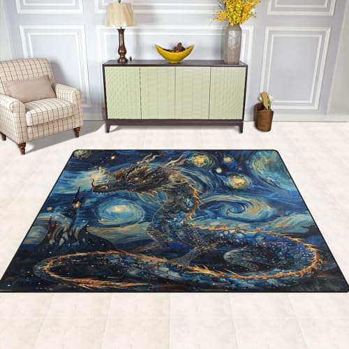 Tapete decorativo ALAZA 4'10" x 6'8" para sala miniatura 3