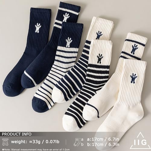 Image of IIG 5 Pairs Womens Novelty Cute Crew Socks Colorful Funny Ankle Socks Gifts for Womens Socks