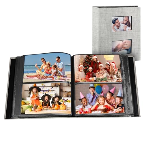 Solinorex Album de Fotos Personalizable, Álbum para Pegar Fotos con 200 Páginas para Crear – 10x15 cm Álbum de für langfristige Aufbewahrungo para Bebés, Bodas y Recuerdos
