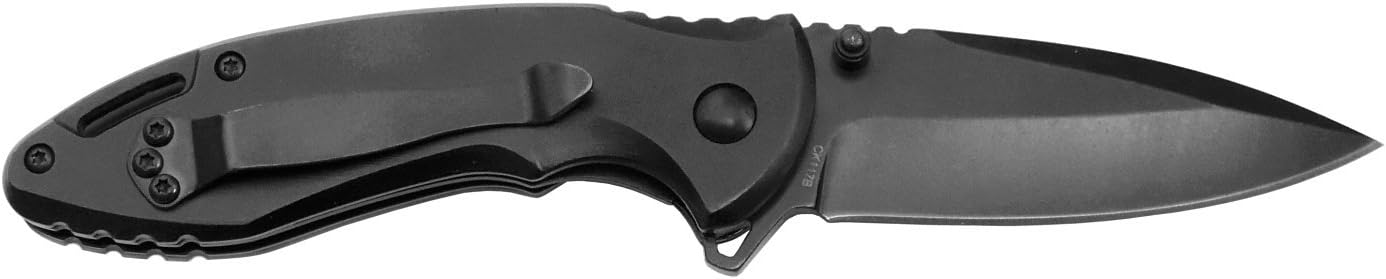 Smith & Wesson CK400 5.4in High Carbon S.S. Folding Knife with a 2.2in Drop Point Blade and Stainless Steel Handle for Outdoor