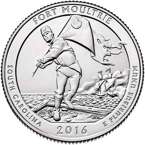 2016 D BU Fort Moultrie-Fort Sumter National Monument NP Quarter Choice Uncirculated US Mint