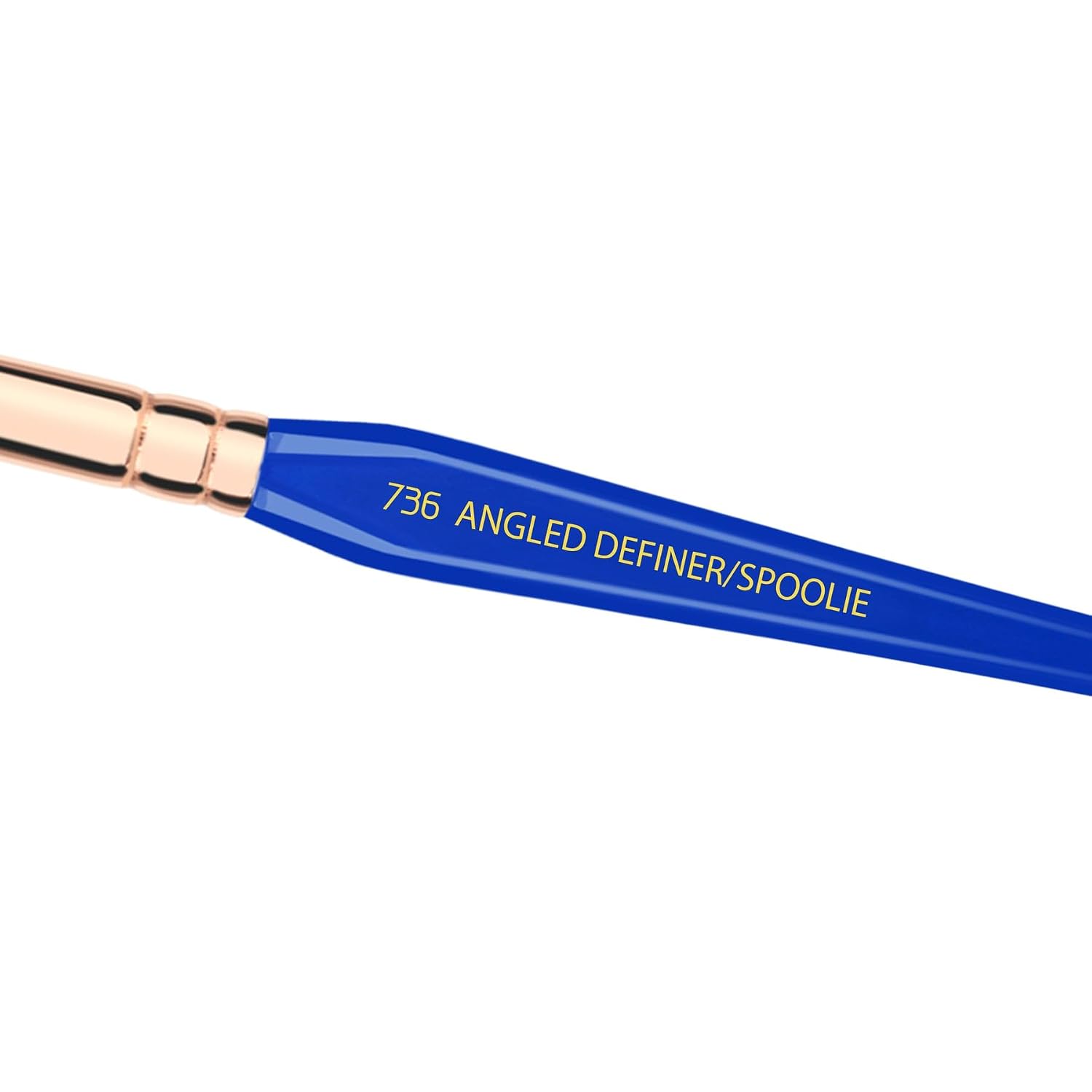 Bdellium Tools Professional Makeup Brush - Golden Triangle 736 Double-ended Angled Definer/Spoolie - With All-Vegan Synthetic Fibers, For Polished, Well-groomed Lashes and Brows (Blue, 1pc)