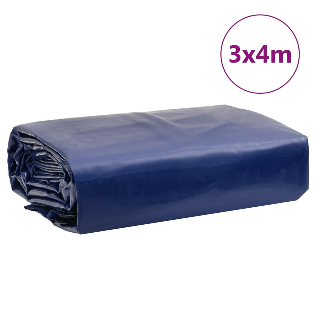 Telone di copertura, 3 x 4 m, in tela con rivestimento in PVC, 650 g/m², antistrappo, impermeabile, resistente ai raggi UV, versatile, come telone protettivo per mobili da giardino, auto
