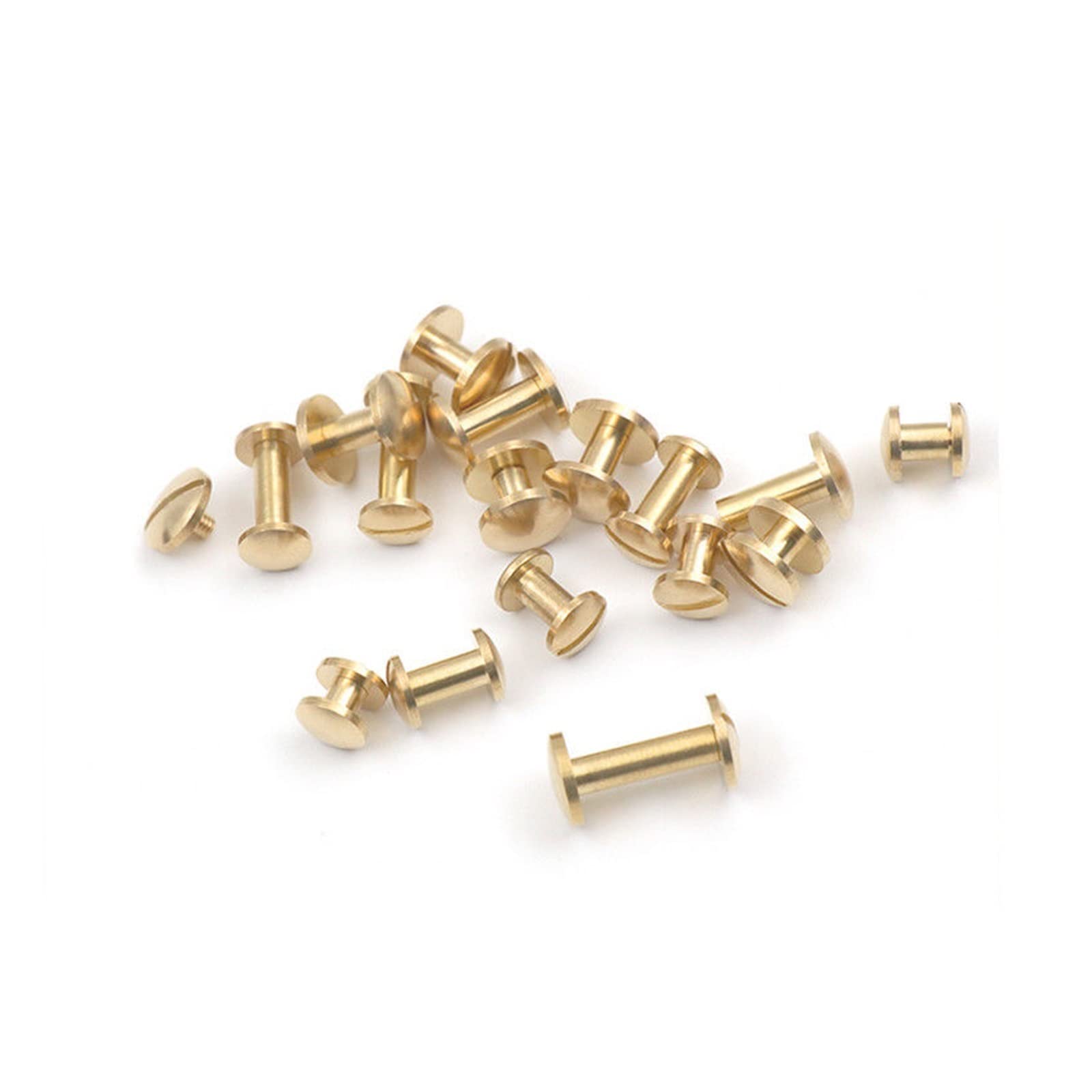 10 Pz Viti Di Rilegatura In Ottone Massiccio Chiodo Rivetti For