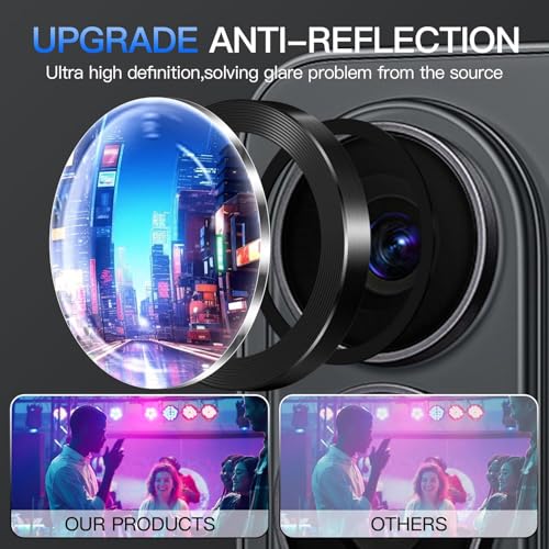 Image of OpenTech Premium Camera Lens Protector For Samsung Galaxy S26 Ultra (Black) - 9H Tempered Glass, Military-Grade Anti-Scratch, Case-Friendly, Easy Install Frame