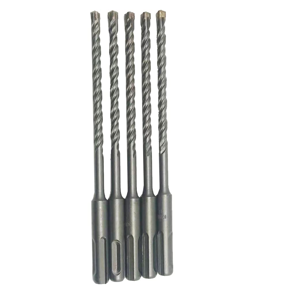 Juego de brocas de martillo SDS Plus, 7/8 Uds., taladro de piedra de acero 40Cr, cortador transversal, broca de hormigón, juego de brocas de sierra de 5-18mm(7pcs)