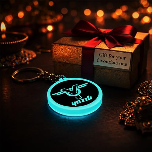 Image of Mi Glow Store Glow in Dark Keychain for Bike Men | Gift for Man | Bike Accessories | Charges in Light Glows in Dark | Key chain for Bike