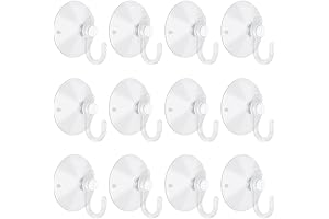 12 Pieces Suction Cup Hooks for Windows: Adorn Your Spaces with Ease!
