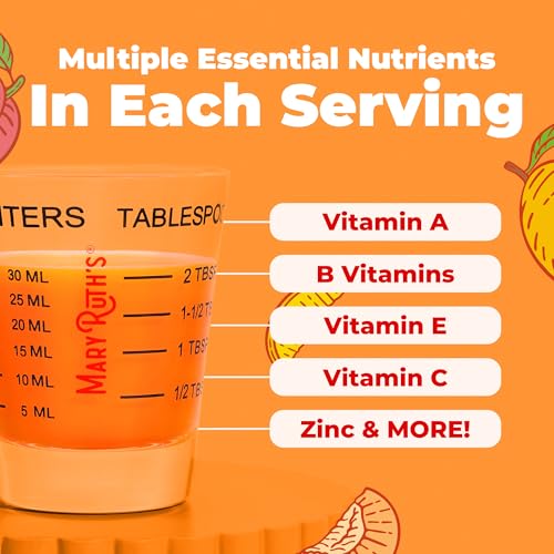 Image of MARYRUTH'S Liquid Multivitamin + Hair Growth Travel Pack | Biotin 10000mcg | Lustriva Hair Growth Supplement | Clinically Tested in Women for Thicker Hair & Facial Wrinkle | 18+ | 1 Fl Oz (Pack of 8)