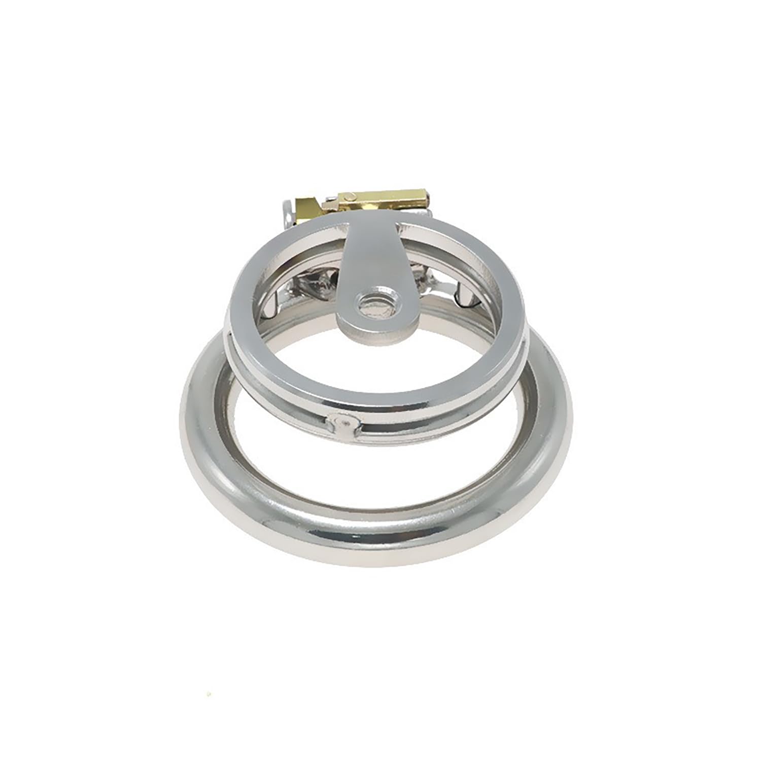 1 Palabra Plana de Acero Inoxidable Baloncesto Deportes Jaula Protectora con Anillo y cinturón y Silicona Tubo Hueco Trompeta Herramienta de Fitness,Silver/a/m
