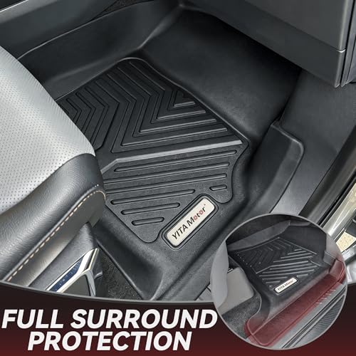 Image of YITAMOTOR Floor Mats Fit for 2026-2023 Honda CR-V (Gasoline /Hybrid /e:FCEV) | With Cargo Mat (Upper Position) | All Weather Protection TPE Custom Fit for CRV Floor Liners
