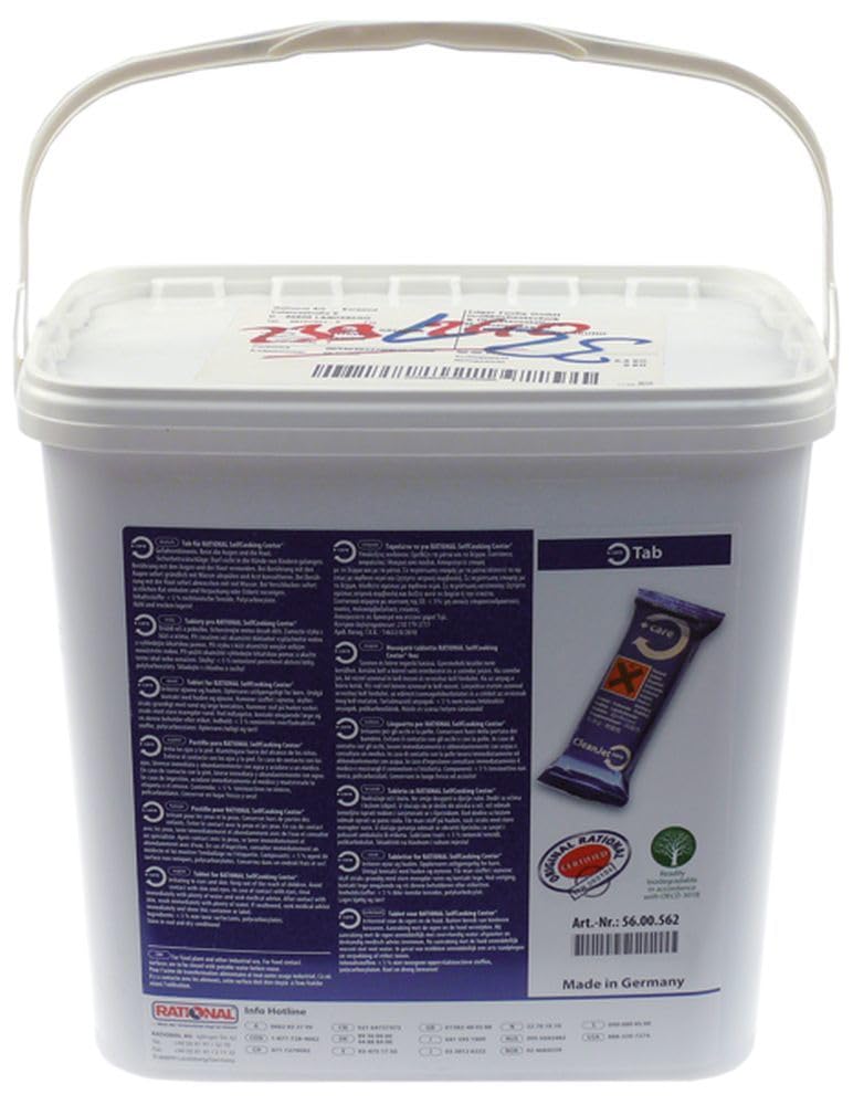 Rational CleanJet Entkalkungstabletten 150 x 40 g – Profi-Entkalker für Kombidämpfer SelfCooking Center – Originaltabletten für gründliche Reinigung und Geräteschutz – 56.00.562