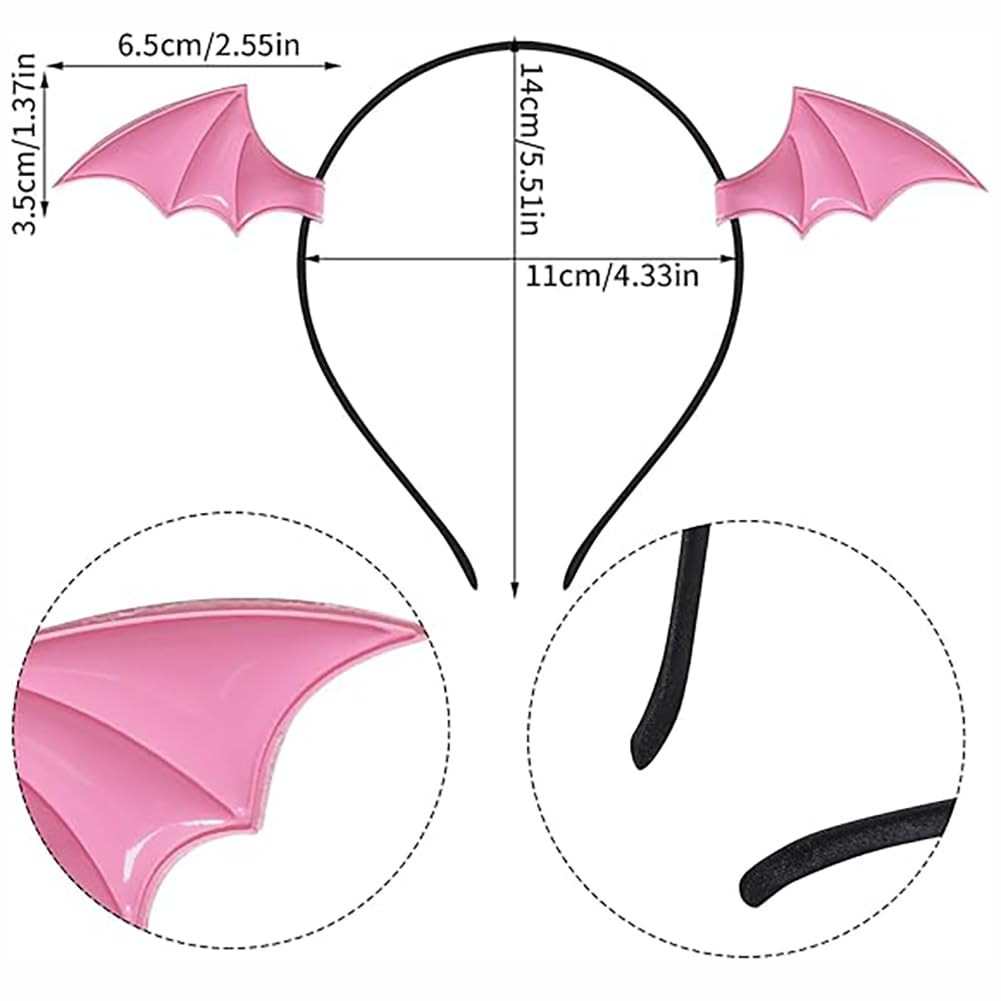 TJCGCKK Animal Cosplay Costume Furry Fox Tail Plug Cute Ears Headband Bat Style Neck Collar Set: Pink a