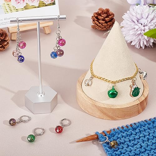 NBEADS 24 Pcs Glass Bead Stitch Markers - Image 4