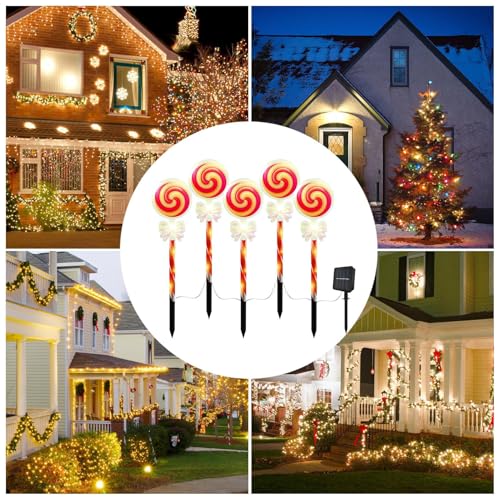 Guirlande lumineuse de Noël extérieure solaire pour décoration pelouse et jardin