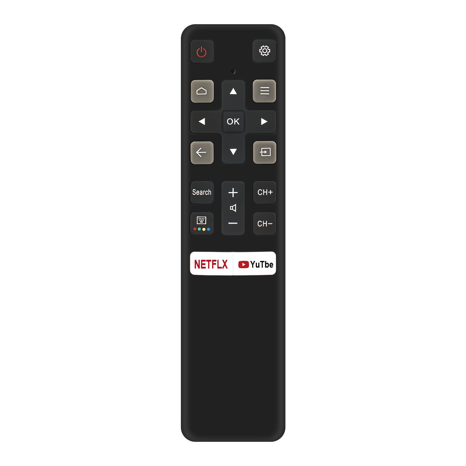 SRC802V Replaced IR Remote Control fit for TCL TV 65Q637 43S434 55Q637 65S434 75S434 42A342 06-BTZNYY-SRC802V 32S334 40A345 55A547 50A547 43A443