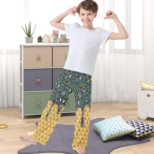 Boys' Pants Christmas Snowflak Joggers Elastic Long Bottoms Trousers Sweatpants with Pockets Size 6-144