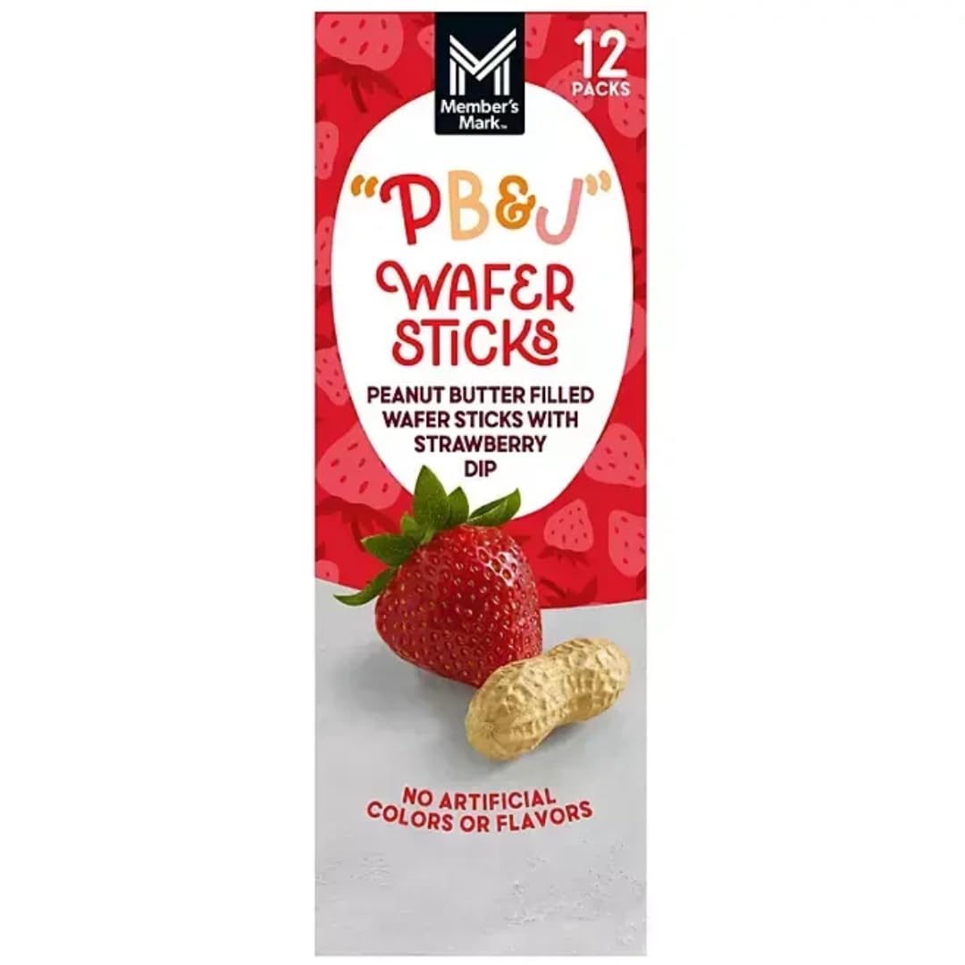 Peanut Butter & Jelly Wafer Sticks, 2.1 oz, 12 Count (25.2 Ounce (1 pack))