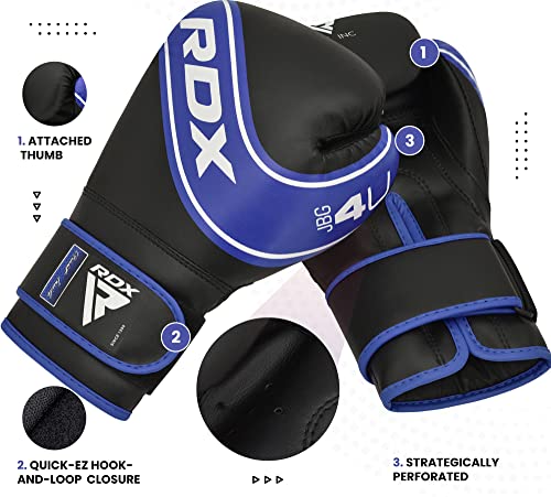 Rdx Kids Boxing Gloves, 6Oz 4Oz Junior Training Mitts, Maya Hide Leather Ventilated Palm, Muay Thai Sparring Mma Kickboxing Fighting thumb #1