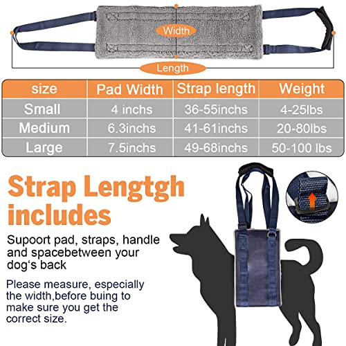 Image of Proastar Dog Lift Support and Rehab Harness for Weak Rear Legs, Grey, Practical Style, Dog Harness, Light to Moderate Pull Capability