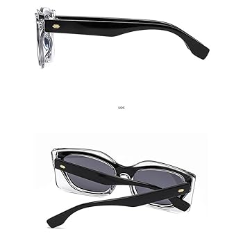 小物 LUTENS seasonal clear sunglasses Clear Hipster Acetate Geometric Polarized Sunglasses with