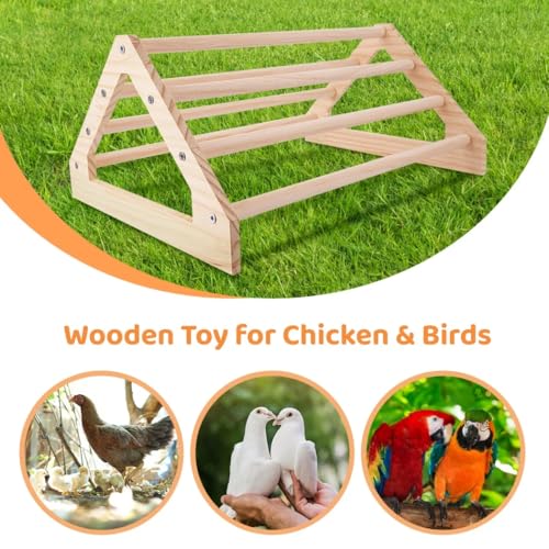 Image of Chicken Perch,Wooden Chicken Roosting Bar,Chick Brooder,Perches Stand Training Perch for Baby Chicks,Chicken Coop Accessories