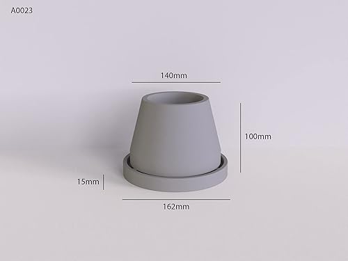 Miniatura 8 de Molde de maceta grande con bandeja de silicona, moldes de silicona para macetas de bricolaje, moldes de soporte para bolígrafos, moldes para