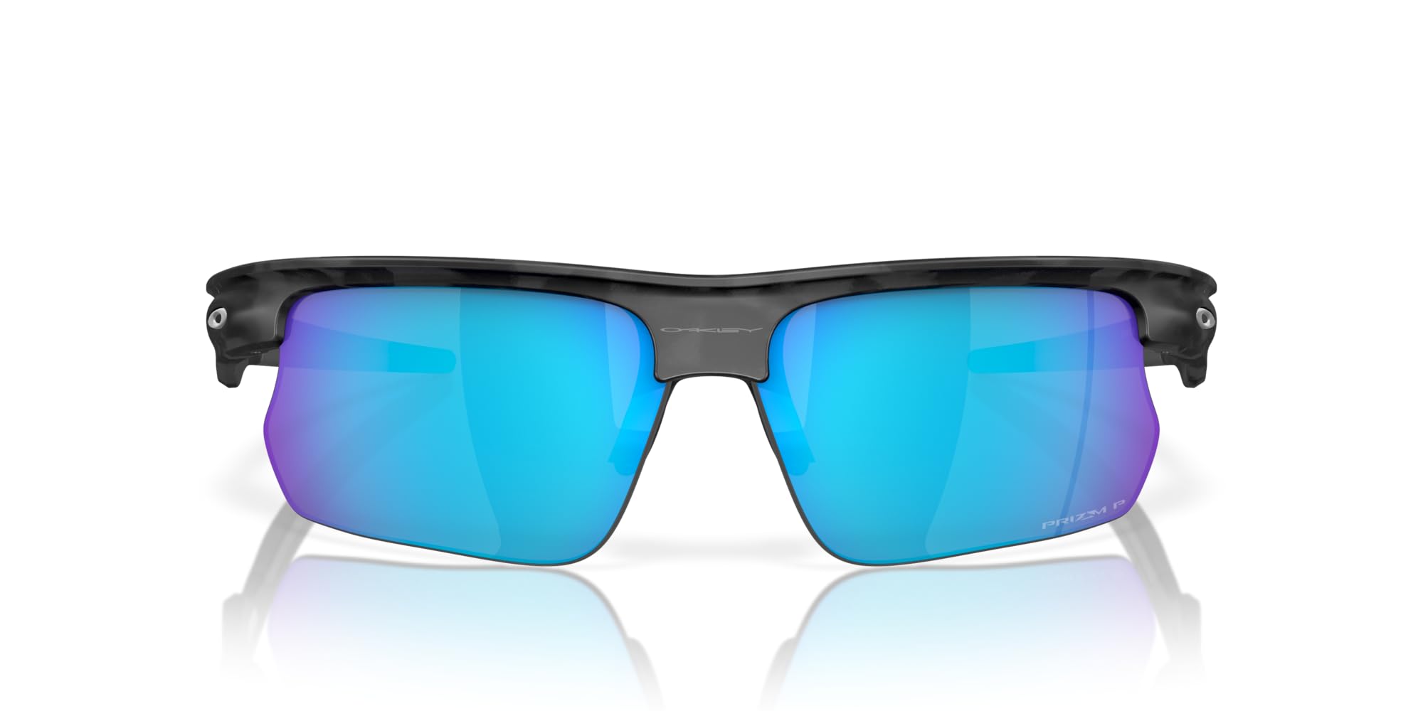 Oakley Unisex's Oo9400 Bisphaera Sunglasses, Matte Grey Camo/Prizm Sapphire Polarized, 68 mm