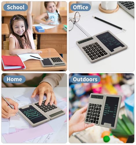 Calculadora con bloc de notas de 12 dígitos portátil para resolver finanzas básicas 7