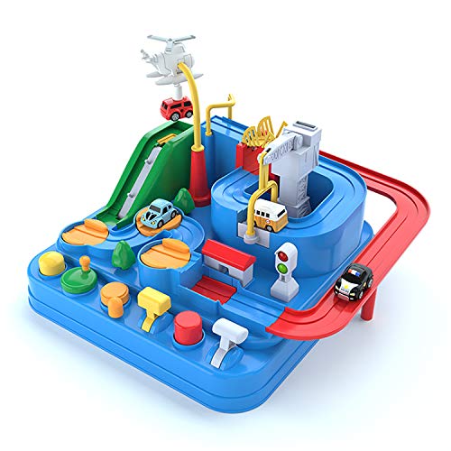 JIECAN Car Adventure Toy, Big Adventure Track Toy for Kids Toddlers, Parent-Child Interactive Racing Kids Toy, Puzzle Car Track Parking Playsets Gifts for 3 4 5 6 7 Year Old Boys Girls (Adventure Toy)